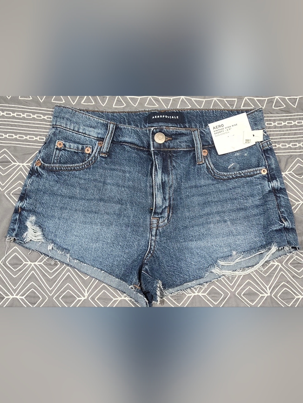Aeropostale Vintage High Rise Shorty 2.5 Denim Shorts Size 0